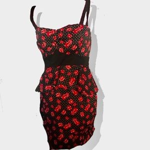 Retro rock-a-billy dice dress by Hot Topic Size M